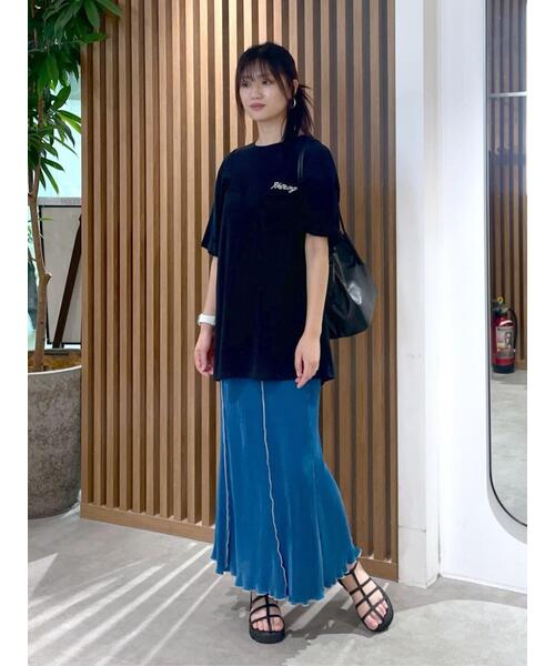 FREE'S MART（フリーズマート）の「◆バックハートプリントビッグＴシャツ（Tシャツ/カットソー・レディース・ブラック/ホワイト/イエロー・FREE）」の7枚目の写真