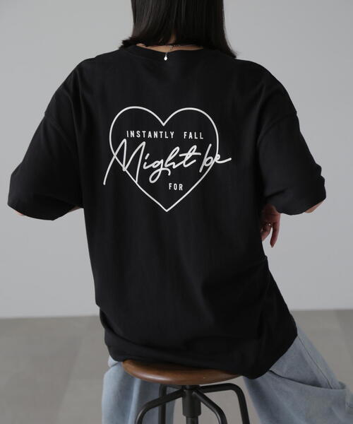 FREE'S MART（フリーズマート）の「◆バックハートプリントビッグＴシャツ（Tシャツ/カットソー・レディース・ブラック/ホワイト/イエロー・FREE）」の10枚目の写真