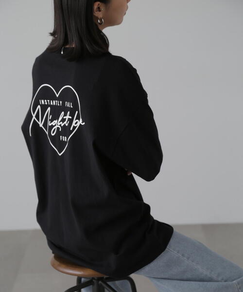 FREE'S MART（フリーズマート）の「◆バックハートプリントビッグＴシャツ（Tシャツ/カットソー・レディース・ブラック/ホワイト/イエロー・FREE）」の11枚目の写真