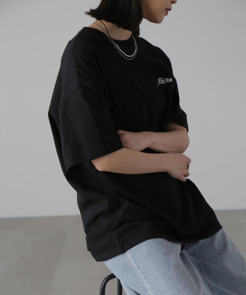 FREE'S MART（フリーズマート）の「◆バックハートプリントビッグＴシャツ（Tシャツ/カットソー・レディース・ブラック/ホワイト/イエロー・FREE）」の12枚目の写真