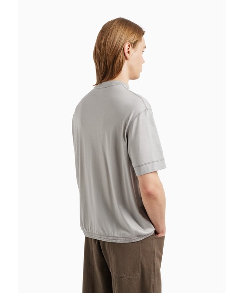 EMPORIO ARMANI エンポリオアルマーニ★ジップ付きシャツ★M★グレー セール】【エンポリオ アルマーニ】ASV オーバーサイズTシャツ