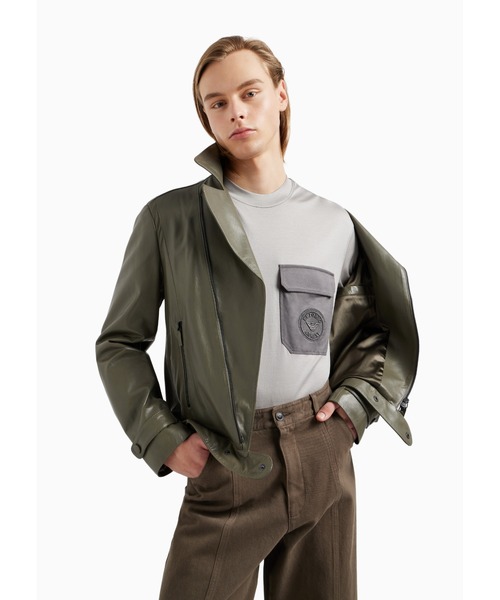 EMPORIO ARMANI(エンポリオアルマーニ)の「【エンポリオ アルマーニ】ASV オーバーサイズTシャツ リヨセル混紡ジャージー ロゴポケット(Tシャツ/カットソー・メンズ・ライトグレー・SMALL/MEDIUM/LARGE/X-LARGE/XX-SMALL/X-SMALL/XX-LARGE)」の3枚目の写真