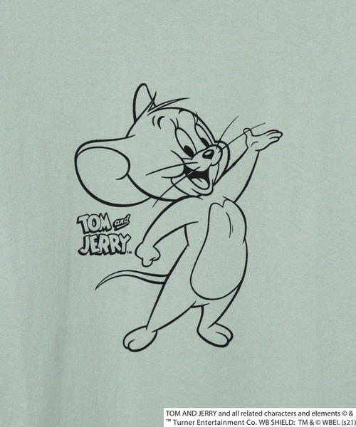 Tom&Jerry(トムアンドジェリー)の「トムとジェリープリント柄 オーバーサイズ半袖Tシャツ(Tシャツ/カットソー・メンズ・ベージュ/ミント/モカ/ラベンダー/チャコール/ブラウン系/パープル系/ライトグリーン系/ベージュ系/オフホワイト/チャコールグレー/ホワイト系・M/L/XL)」の15枚目の写真