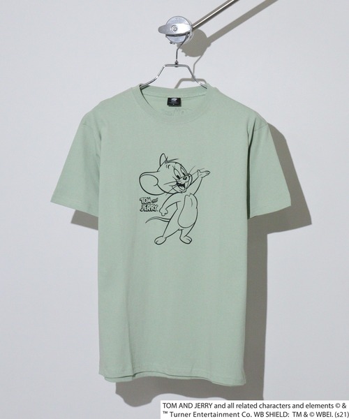 Tom&Jerry(トムアンドジェリー)の「トムとジェリープリント柄 オーバーサイズ半袖Tシャツ(Tシャツ/カットソー・メンズ・ベージュ/ミント/モカ/ラベンダー/チャコール/ブラウン系/パープル系/ライトグリーン系/ベージュ系/オフホワイト/チャコールグレー/ホワイト系・M/L/XL)」の13枚目の写真