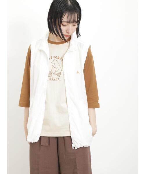 Samansa Mos2（サマンサ モスモス）の「【KELTY×Samansa Mos2】サンシェイドベスト（ブルゾン・レディース・カーキ/グリーン/オフホワイト・F）」の2枚目の写真