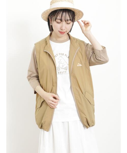 セール】 【KELTY×Samansa Mos2】キルティングベスト（ブラック
