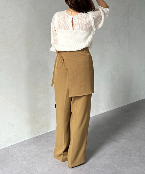 Thevon（ゼボン）の「シアージャガード袖ギャザーブラウス（シャツ/ブラウス・レディース・アイボリー/ライム/ブルー/グレー・FREE）」の12枚目の写真