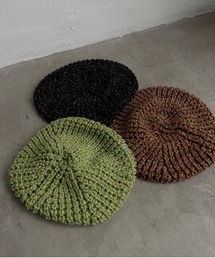 Ameri（アメリ）の「GLITTER KNIT BERET（ハンチング/ベレー帽）」 - WEAR