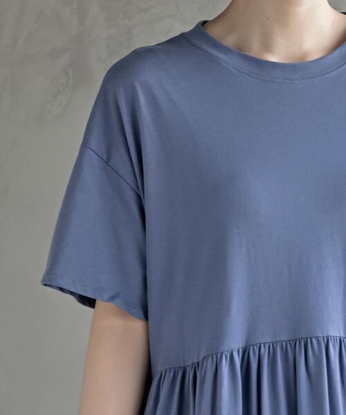 rps(アールピーエス)の「ウエストギャザーフレアーカットワンピース(ワンピース・レディース・ブラック/ブルー/チャコールグレー・M/フリー)」の22枚目の写真