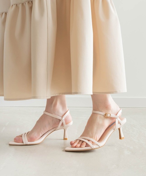 RANDA（ランダ）の「アシンメトリーダブルベルトサンダル（サンダル・レディース・ブルー/ブラック/アイボリー/ゴールド・S/L/M/LL）」の2枚目の写真