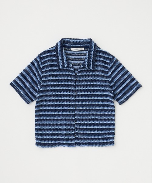 MOUSSY(マウジー)の「MIX COLOR CROCHET シャツ(シャツ/ブラウス・レディース・オレンジ/グリーン/ブルー・FREE)」の3枚目の写真