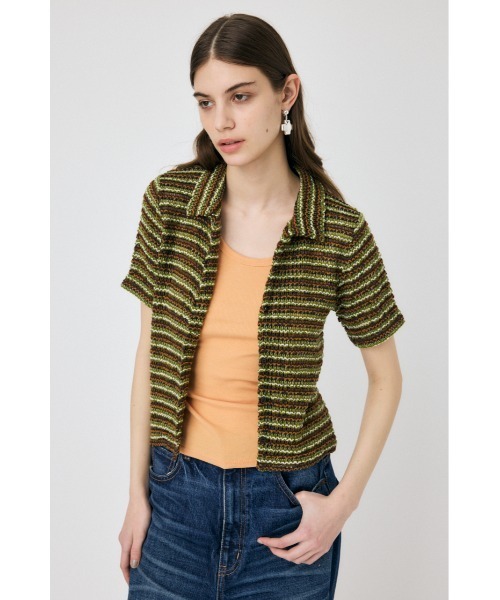 MOUSSY(マウジー)の「MIX COLOR CROCHET シャツ(シャツ/ブラウス・レディース・オレンジ/グリーン/ブルー・FREE)」の16枚目の写真