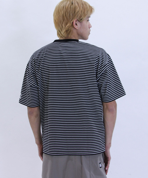 STARTER BLACK LABEL（スターターブラックレーベル）の「STARTER BLACK LABEL スターターブラックレーベル ボーダー刺繍Tシャツ（Tシャツ/カットソー・メンズ・杢グレー/その他1/ストライプ/チェック・LL/M/L）」の17枚目の写真