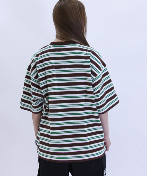 STARTER BLACK LABEL（スターターブラックレーベル）の「STARTER BLACK LABEL スターターブラックレーベル ボーダー刺繍Tシャツ（Tシャツ/カットソー・メンズ・杢グレー/その他1/ストライプ/チェック・LL/M/L）」の20枚目の写真