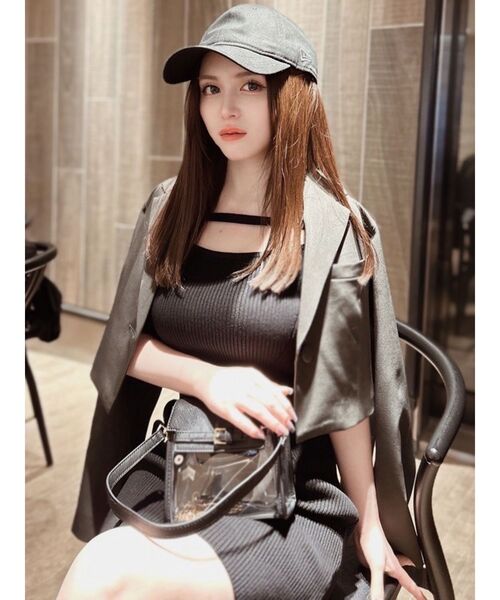 RESEXXY（リゼクシー）の「ストリングデザインタイトニットワンピース（ワンピース・レディース・ブラック/ベージュ/ピンク・SMALL/MEDIUM）」の21枚目の写真