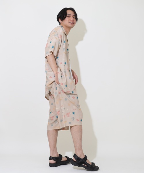 BABYDOLL(ベビードール)の「親子お揃い アロハ柄 ハーフパンツ 9543A (トップス別売り)(その他パンツ・レディース・ブラック/サンドベージュ・M/S/XL/L)」の5枚目の写真