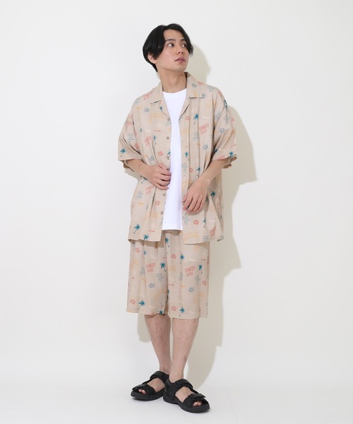 BABYDOLL(ベビードール)の「親子お揃い アロハ柄 ハーフパンツ 9543A (トップス別売り)(その他パンツ・レディース・ブラック/サンドベージュ・M/S/XL/L)」の9枚目の写真
