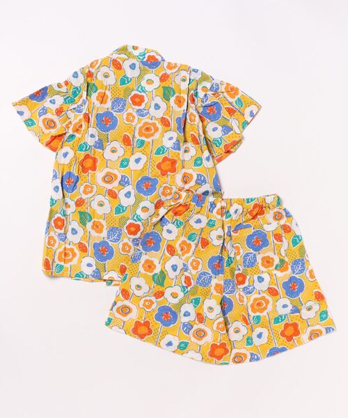 Ocean&Ground(オーシャン&グラウンド)の「【浴衣】GIRL’Sフリルスリーブ甚平スーツ(90~140cm)(浴衣・キッズ・レッド/イエロー・140/130/120/110/100/90)」の9枚目の写真