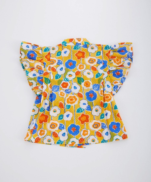Ocean&Ground(オーシャン&グラウンド)の「【浴衣】GIRL’Sフリルスリーブ甚平スーツ(90~140cm)(浴衣・キッズ・レッド/イエロー・140/130/120/110/100/90)」の13枚目の写真