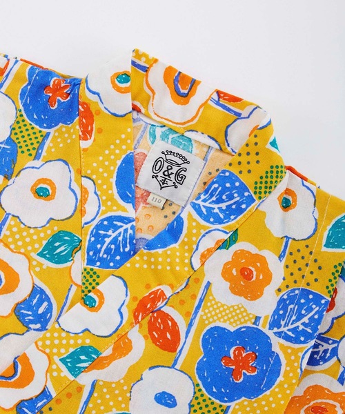 Ocean&Ground(オーシャン&グラウンド)の「【浴衣】GIRL’Sフリルスリーブ甚平スーツ(90~140cm)(浴衣・キッズ・レッド/イエロー・140/130/120/110/100/90)」の14枚目の写真