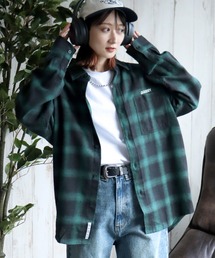 【GERRY/ジェリー】ワンポイントロゴ ロングスリーブ チェックネルシャツ