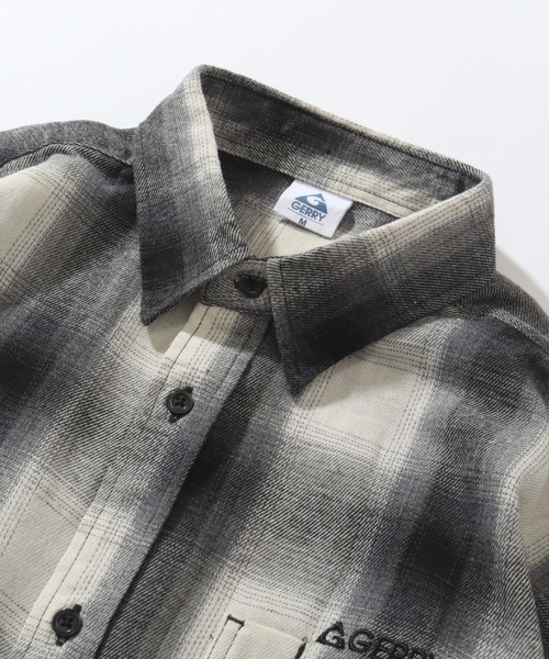 GERRY（ジェリー）の「【GERRY/ジェリー】ワンポイントロゴ ロングスリーブ チェックネルシャツ（シャツ/ブラウス・メンズ・ブラウン/ホワイト/ブラック/マルチ/サックスブルー/ブルー/ダークグリーン/ベージュ・LL/L/M）」の19枚目の写真