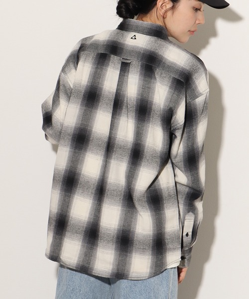 GERRY（ジェリー）の「【GERRY/ジェリー】ワンポイントロゴ ロングスリーブ チェックネルシャツ（シャツ/ブラウス・メンズ・ブラウン/ホワイト/ブラック/マルチ/サックスブルー/ブルー/ダークグリーン/ベージュ・LL/L/M）」の13枚目の写真