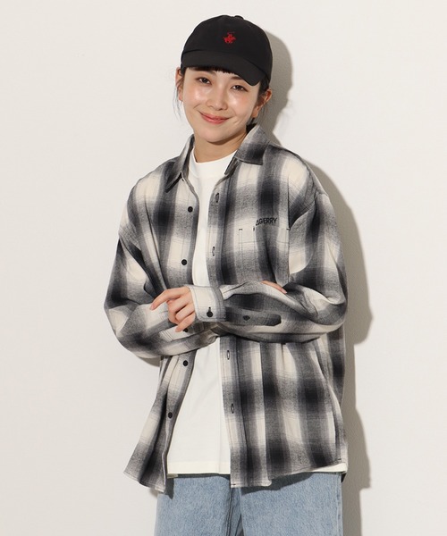 GERRY（ジェリー）の「【GERRY/ジェリー】ワンポイントロゴ ロングスリーブ チェックネルシャツ（シャツ/ブラウス・メンズ・ブラウン/ホワイト/ブラック/マルチ/サックスブルー/ブルー/ダークグリーン/ベージュ・LL/L/M）」の10枚目の写真