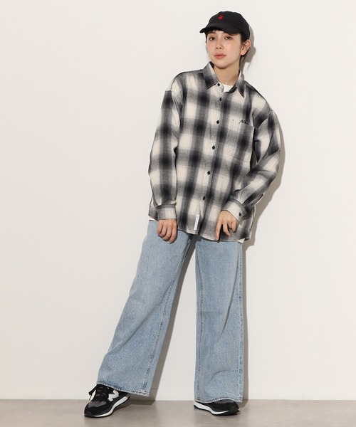 GERRY（ジェリー）の「【GERRY/ジェリー】ワンポイントロゴ ロングスリーブ チェックネルシャツ（シャツ/ブラウス・メンズ・ブラウン/ホワイト/ブラック/マルチ/サックスブルー/ブルー/ダークグリーン/ベージュ・LL/L/M）」の14枚目の写真