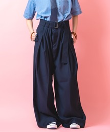 a.p.o.v.（エーピーオービー）の「a.p.o.v. ロングベルトダブルタックドレープワイドパンツ（スラックス）」