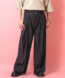 a.p.o.v.（エーピーオービー）の「a.p.o.v. ロングベルトダブルタックドレープワイドパンツ（スラックス）」