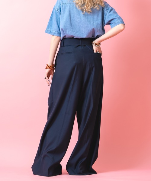 パンツ  Navy Tack Slacks セール】a.p.o.v. -ankoROCK's select- ロングベルトダブル