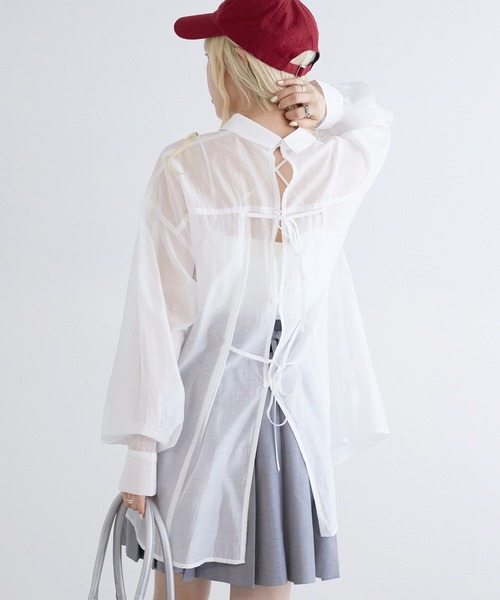 リボンボアコート｜evelyn（エブリン）公式通販サイト offwhiteリボン