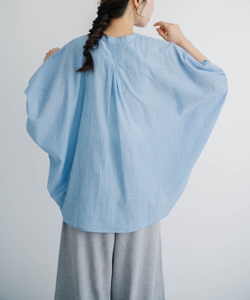 refinedworks(リファインドワークス)の「【refinedworks】 清涼感たっぷりなストライプシャツブラウス!(シャツ/ブラウス・レディース・グレー/ライトブルー/ホワイト・FREE)」の22枚目の写真