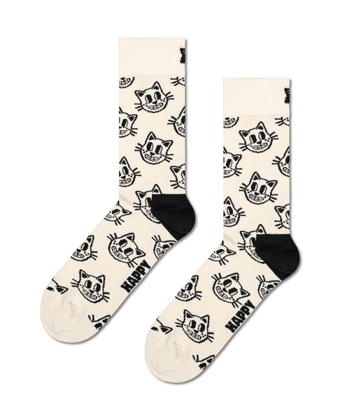 Happy Socks(ハッピーソックス)の「■Happy Socks■ animal sock(ソックス/靴下・メンズ・オレンジ/ブラック/ライトブルー/オフホワイト・MEDIUM/SMALL)」の1枚目の写真