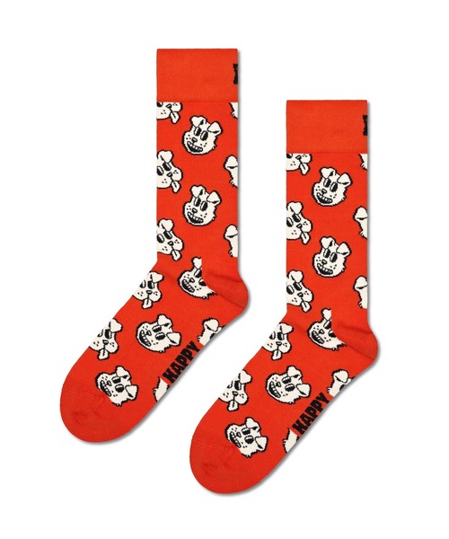 Happy Socks(ハッピーソックス)の「■Happy Socks■ animal sock(ソックス/靴下・メンズ・オレンジ/ブラック/ライトブルー/オフホワイト・MEDIUM/SMALL)」の4枚目の写真