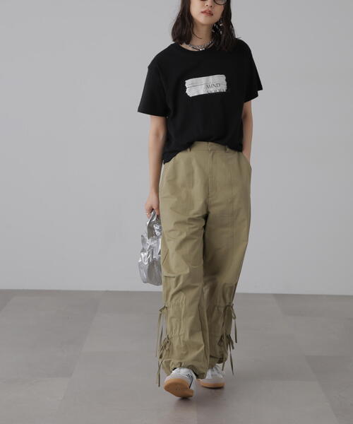 FREE'S MART（フリーズマート）の「箔プリントＴシャツ（Tシャツ/カットソー・レディース・ホワイト/ブラック/ホワイト系その他・FREE）」の8枚目の写真