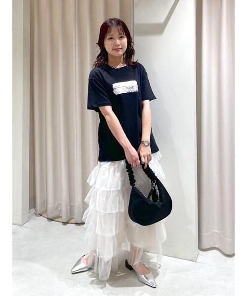 FREE'S MART（フリーズマート）の「箔プリントＴシャツ（Tシャツ/カットソー・レディース・ホワイト/ブラック/ホワイト系その他・FREE）」の16枚目の写真