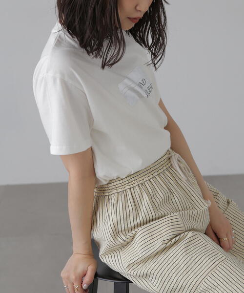 FREE'S MART（フリーズマート）の「箔プリントＴシャツ（Tシャツ/カットソー・レディース・ホワイト/ブラック/ホワイト系その他・FREE）」の21枚目の写真