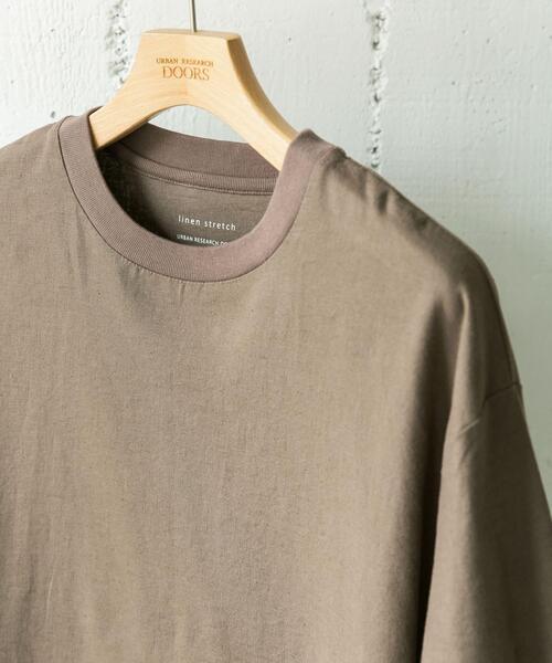 At Last コットンリネンスポーツシャツ セール】ストレッチリネンTシャツ（Tシャツ/カットソー）｜URBAN