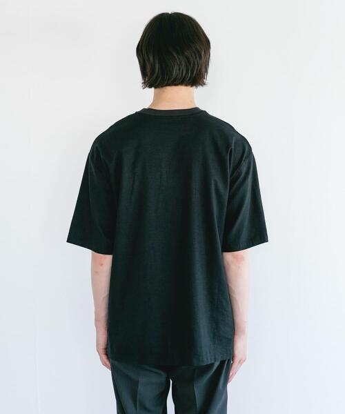 URBAN RESEARCH DOORS（アーバンリサーチドアーズ）の「ストレッチリネンTシャツ（Tシャツ/カットソー・メンズ・モカ/ミント/グレー系その他/ブラック・MEDIUM/LARGE/X-LARGE）」の7枚目の写真