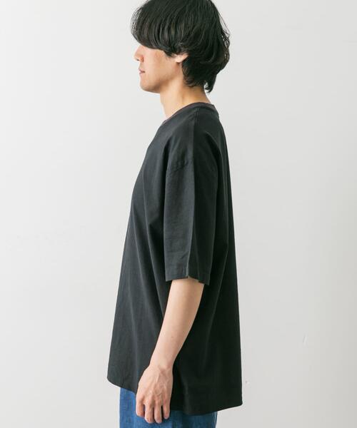 URBAN RESEARCH DOORS（アーバンリサーチドアーズ）の「ストレッチリネンTシャツ（Tシャツ/カットソー・メンズ・モカ/ミント/グレー系その他/ブラック・MEDIUM/LARGE/X-LARGE）」の9枚目の写真