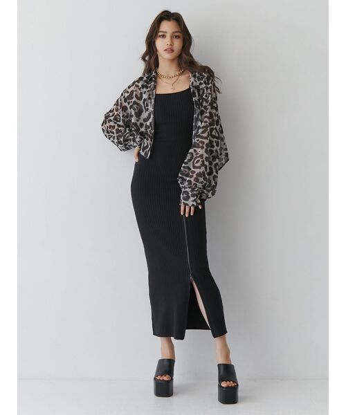 GYDA（ジェイダ）の「SHEERショートシャツ（シャツ/ブラウス・レディース・イエロー/オフホワイト/その他1・FREE）」の5枚目の写真