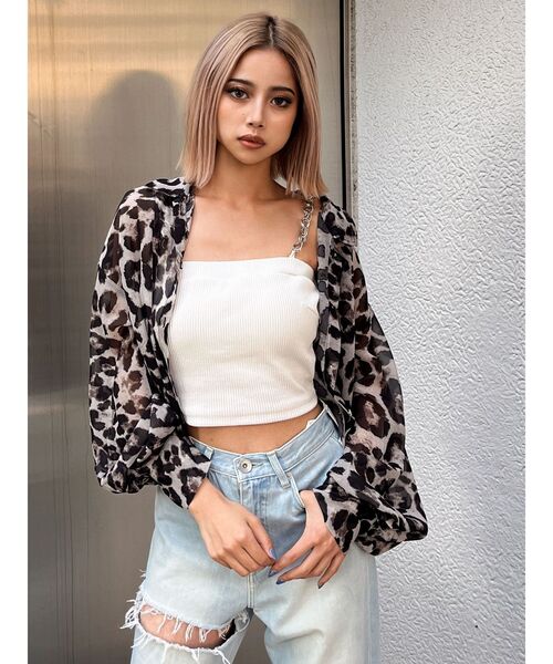 GYDA（ジェイダ）の「SHEERショートシャツ（シャツ/ブラウス・レディース・イエロー/オフホワイト/その他1・FREE）」の18枚目の写真