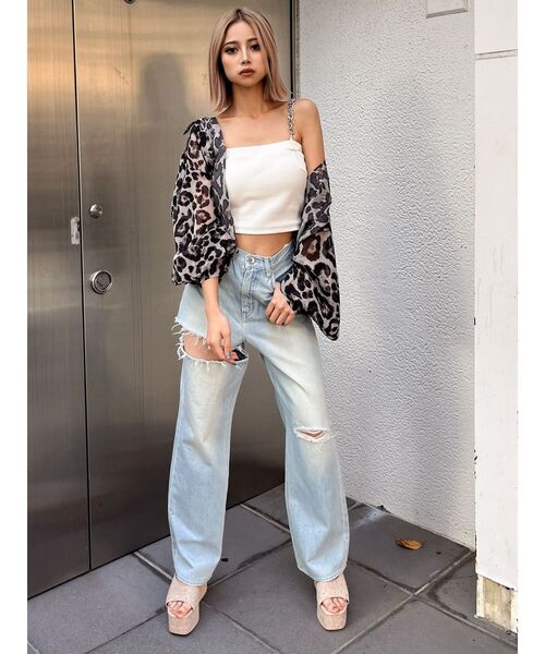 GYDA（ジェイダ）の「SHEERショートシャツ（シャツ/ブラウス・レディース・イエロー/オフホワイト/その他1・FREE）」の21枚目の写真