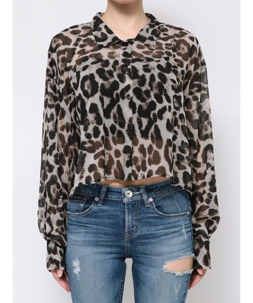 GYDA（ジェイダ）の「SHEERショートシャツ（シャツ/ブラウス・レディース・イエロー/オフホワイト/その他1・FREE）」の22枚目の写真