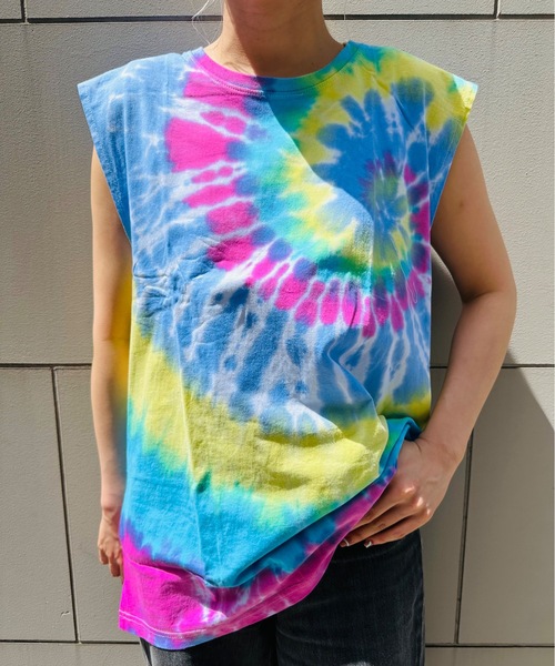 IO（イオ）（イオ）の「チャイハネ / ダイイズＭ－タンク / TXX-4644（Tシャツ/カットソー・レディース・ピンク/ブラック/ブルー・FREE）」の3枚目の写真