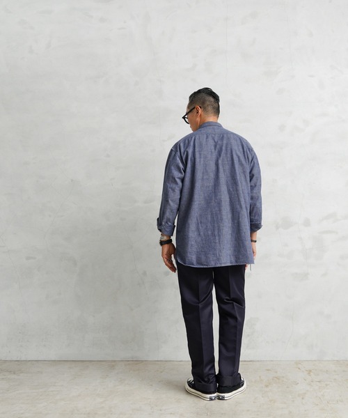 MILITARY（ミリタリー）の「実物 新品 デッドストック フランス軍 T/Rツイル ユーティリティ ツータック トラウザーズ（チノパンツ・メンズ・ネイビー・3/2/1/100）」の10枚目の写真