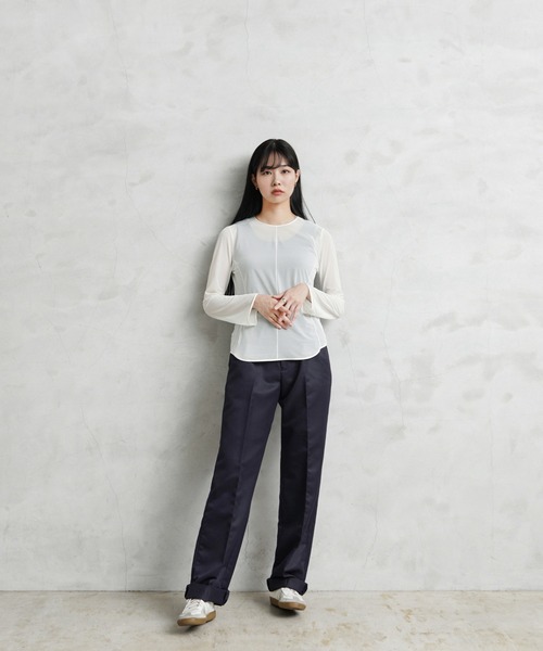 MILITARY（ミリタリー）の「実物 新品 デッドストック フランス軍 T/Rツイル ユーティリティ ツータック トラウザーズ（チノパンツ・メンズ・ネイビー・3/2/1/100）」の6枚目の写真