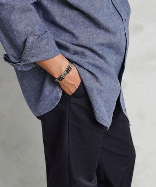 MILITARY（ミリタリー）の「実物 新品 デッドストック フランス軍 T/Rツイル ユーティリティ ツータック トラウザーズ（チノパンツ・メンズ・ネイビー・3/2/1/100）」の5枚目の写真